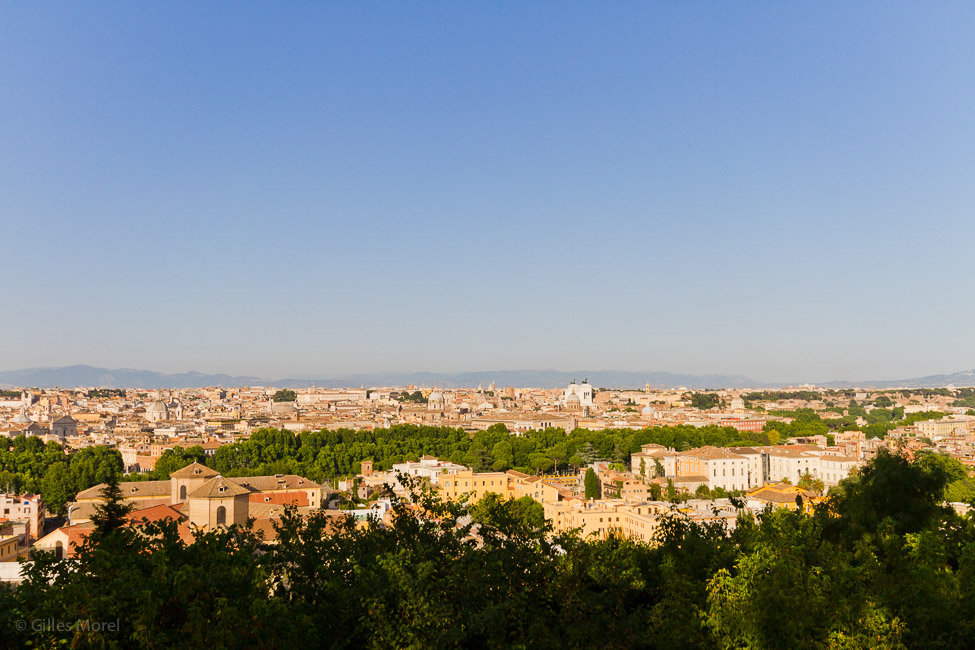 Vue depuis Gianicolo, Rome, juillet 2012