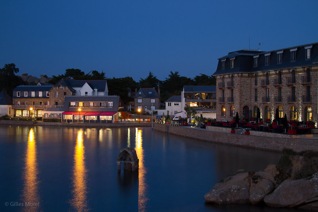 Plage de St-Guirec de nuit